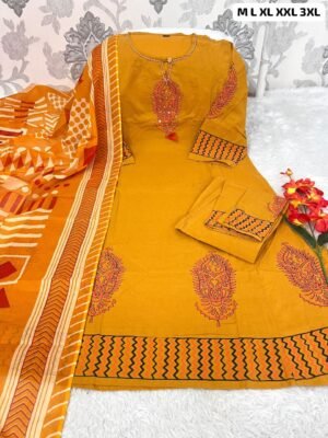 Alternative view of New Sleev Less Khadi Cotton Kurti With Pant