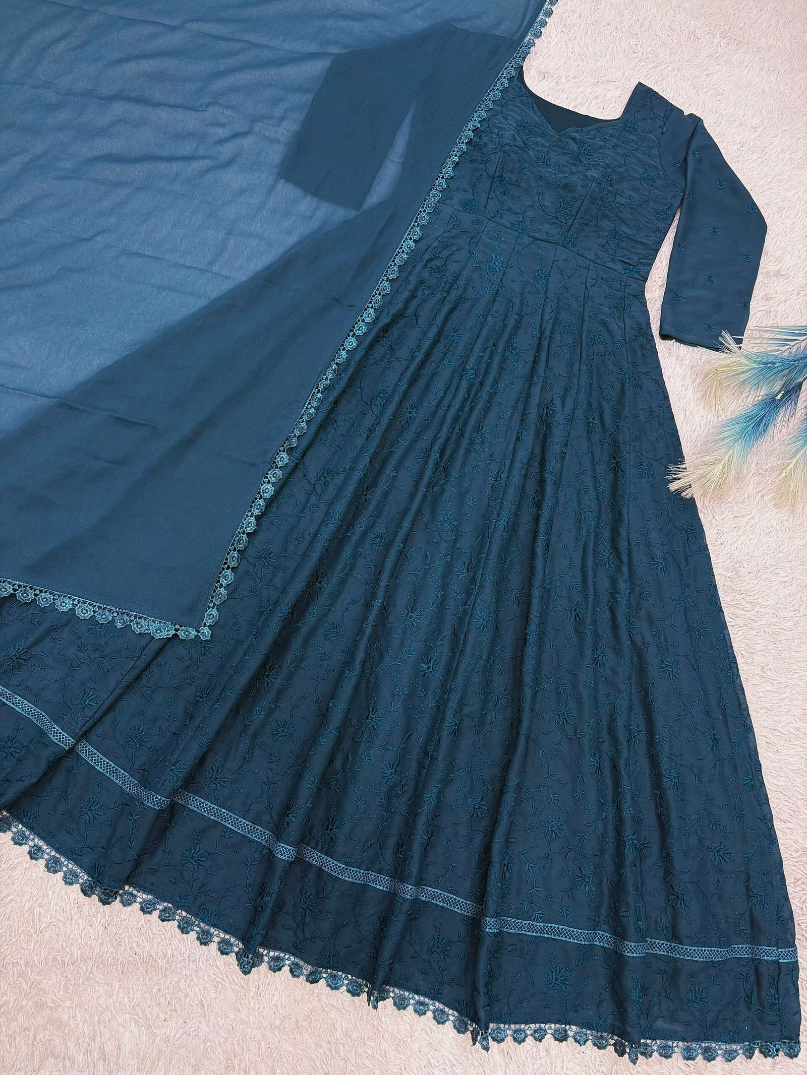PRESENTING 2 PIECE STYLISH GOWN WITH BEAUTIFUL DUPATTA - Image 6
