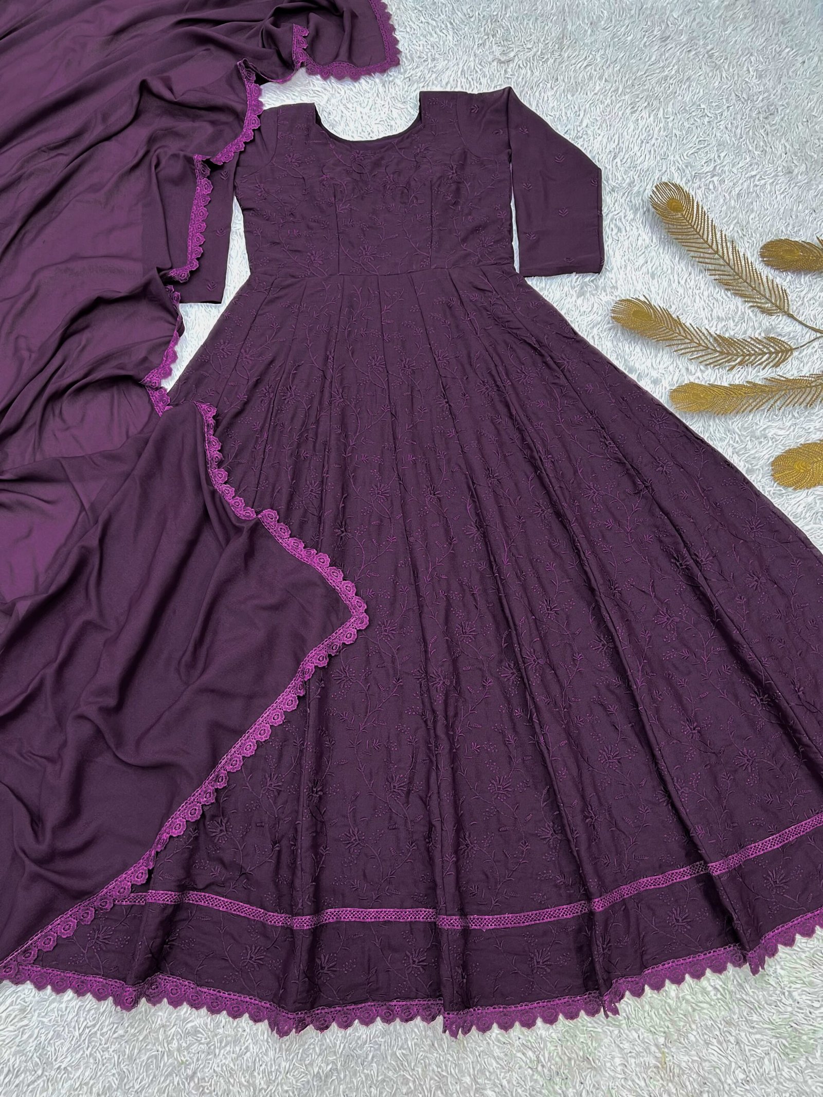 PRESENTING 2 PIECE STYLISH GOWN WITH BEAUTIFUL DUPATTA - Image 2