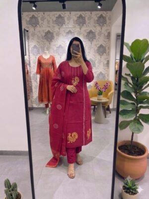 Launching New Designers Kurti With Pant With Dupatta Set