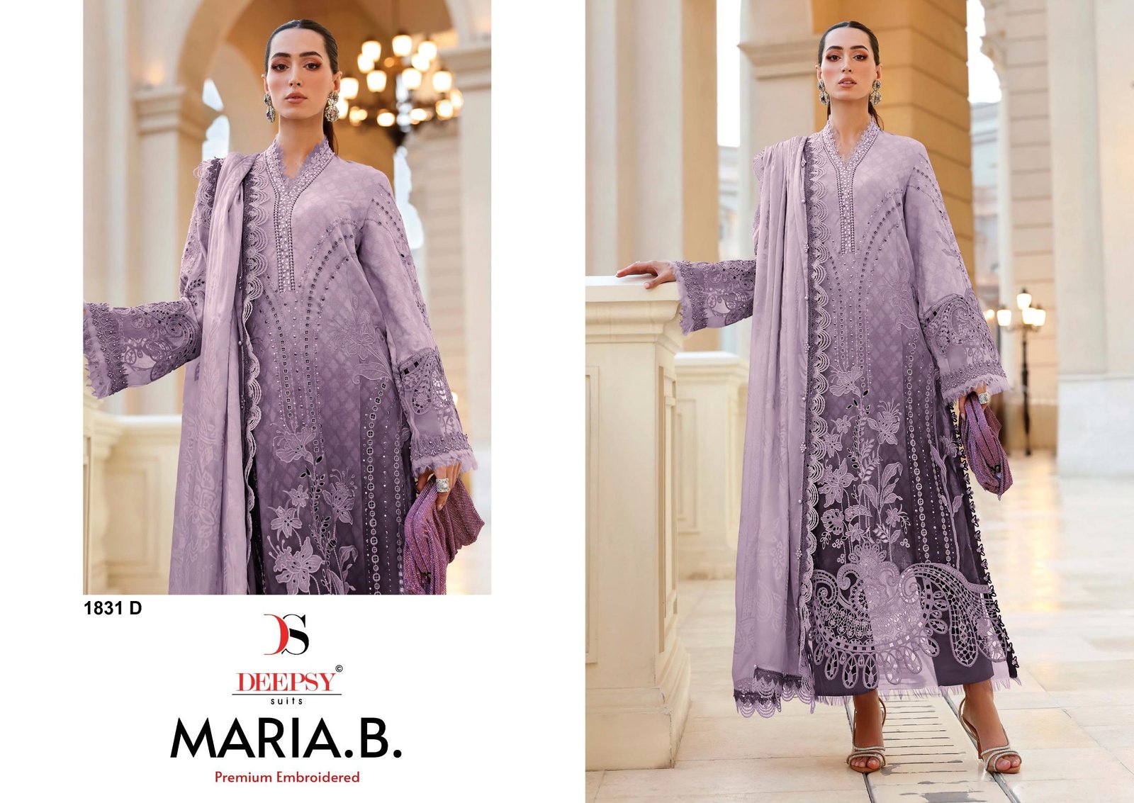 Hit Deisgn of Maria B Premium Embroidered 25-3DEEPSY SUITS - Image 5