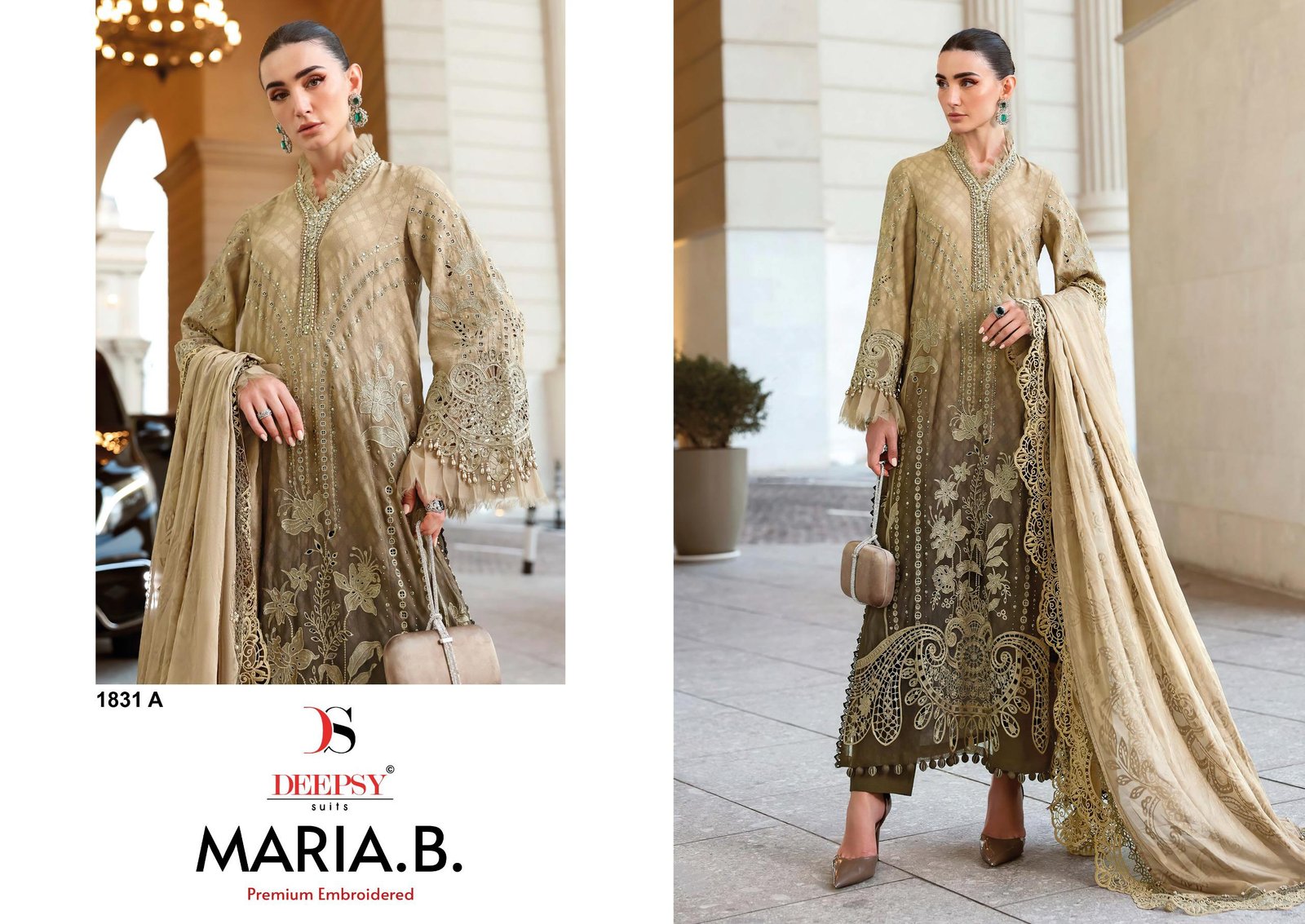 Hit Deisgn of Maria B Premium Embroidered 25-3DEEPSY SUITS