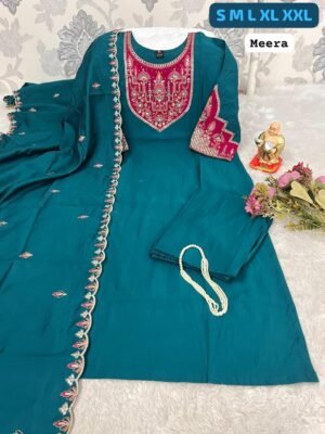 Alternative view of New Launch: Elegant Kurti Pant Dupatta Set