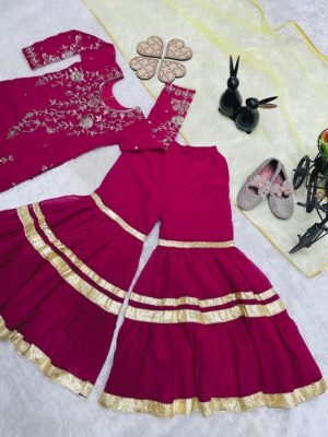 Alternative view of DESIGNER WEAR TRENDING TOP WITH SEQUANCE EMBROIDERY WORK WITH SHARARA AND DUPATTA