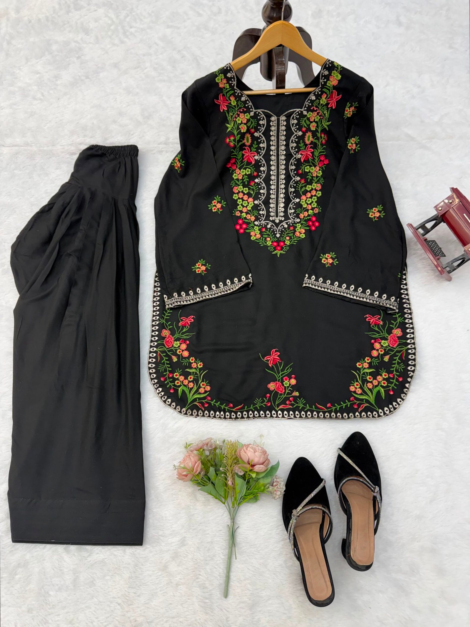 Step into effortless charm with our exclusive 2-piece set – crafted for comfort, stitched with grace. - Image 2