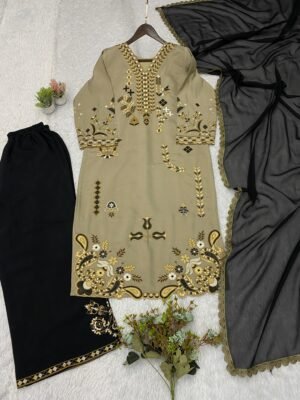 Alternative view of THIS SUMMER SEASON WEAR OUR BEAUTIFUL EMBROIDERED PAKISTANI PLAZZO SET 