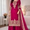 Presenting New Designer Collection In GMY SILK With Heavy Embroidery Coding Sequence Work Top-Bottom And Dupatta Set Fully Stitched Ready To Wear