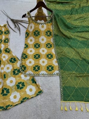 Alternative view of LAUNCHING NEW TRANDING COLLECTION 3 PIECE FANCY TOP WITH PLAZZO AND BEAUTIFUL DUPATTA