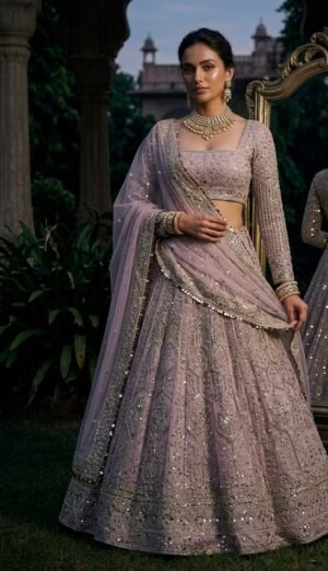 AK Launching 4 meter flared Premium Quality Soft Net Lehenga, Exceptional Quality with Can-Can and Canvas Layers, A Perfect Fusion of Glamour and Comfort