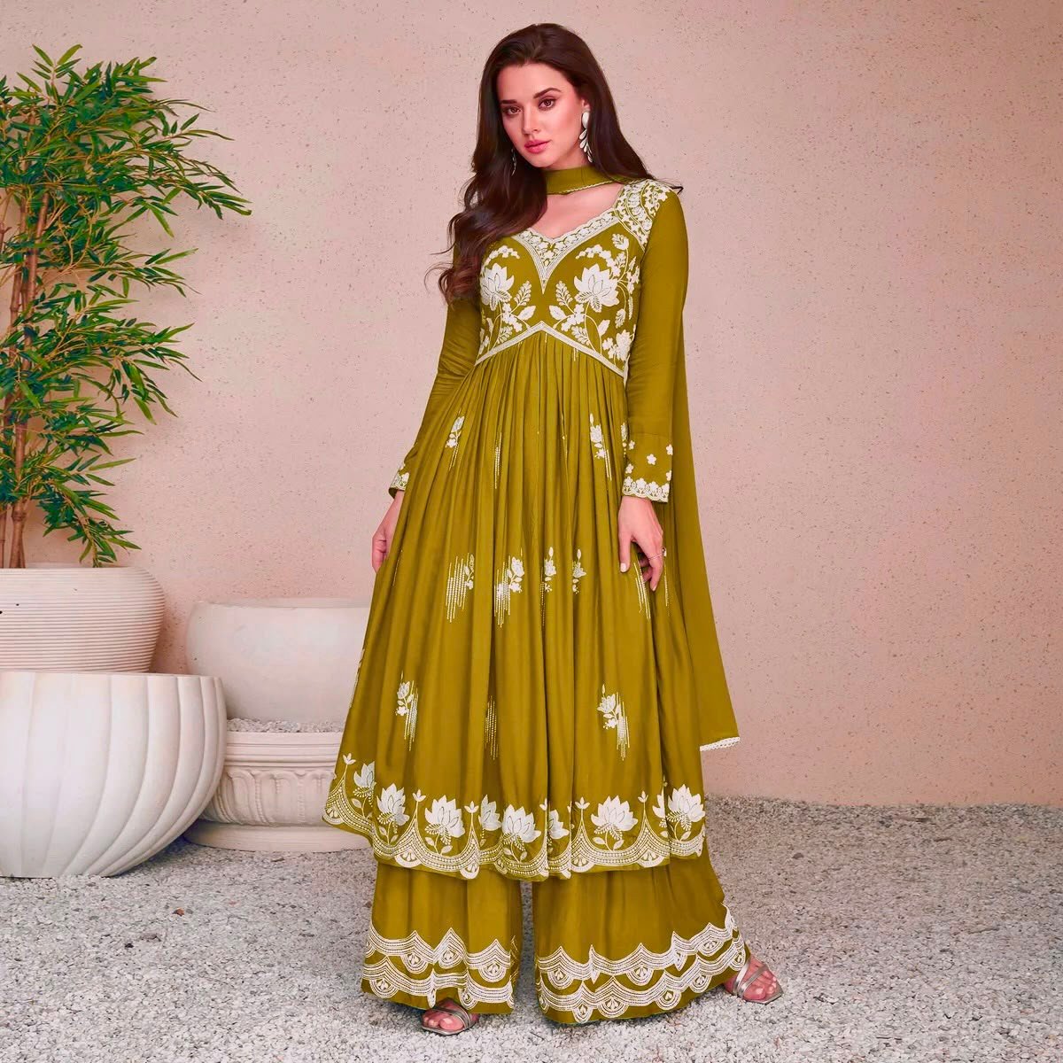 LAUNCHING TRADITIONAL COLLECTION 3 PIECE ANARKALI GOWN, PLAZZO WITH BEAUTIFUL DUPATTA
