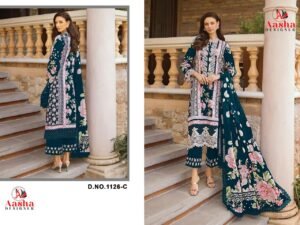 pure  camric cotton with SELF EMBROIDERY &WITH patch heavy embroidery patch