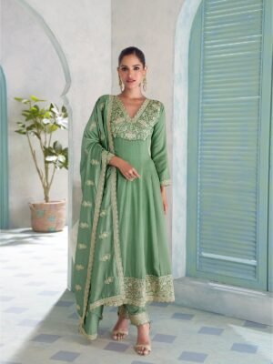 Heavy Premium Silk With Heavy Embroidery Sequence Codding Work.