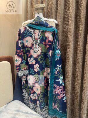 FULL STITCHED RAYON PRINTED WITH EMBROIDERY NECK/SLEEVES AND DAMAN WITH CUTWORK/TUSSELS