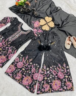 Alternative view of DESIGNER WEAR TRENDING  TOP WITH SHARARA AND DUPATTA SET READY TO WEAR COLLECTION
