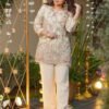 PRESERNTING NEW  STYLISH DESIGNER HEAVY  ROSE GOLD CODING EMBROIDERY WORK WID 8 NEEDLE DHAGA WORK