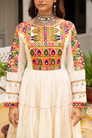 Alternative view of Celebrate the festive spirit in this beautifully fully flared Navratri gown,
