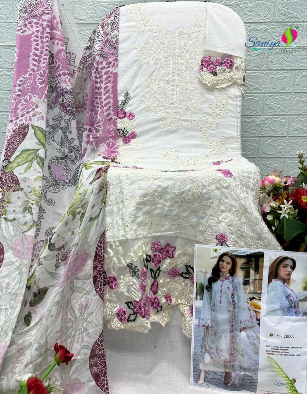 COTTON WITH CHIKANKARI EMBROIDERED - Image 2