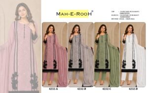 3D Pattern Organza with Heavy Embroidered 3mm Sequence & Khatli Work + Cut Work