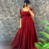 This outfit made Premium Fendy Satin fabric with beautiful Embroidery Sequence Work Gown with Dupatta