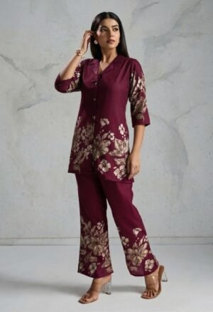 WOMEN'S PURE VISCOSE REYON CO-ORD SET
