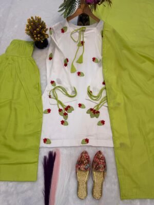 Alternative view of Heavy Pure Cameric Cotton (Fully fancy Sleeves)