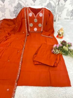 New Arrival: Gorgeous Festive Roman Silk Kurta Set