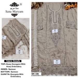 Alternative view of Heavy Faux Georgette With Heavy Embroidery Front And Back