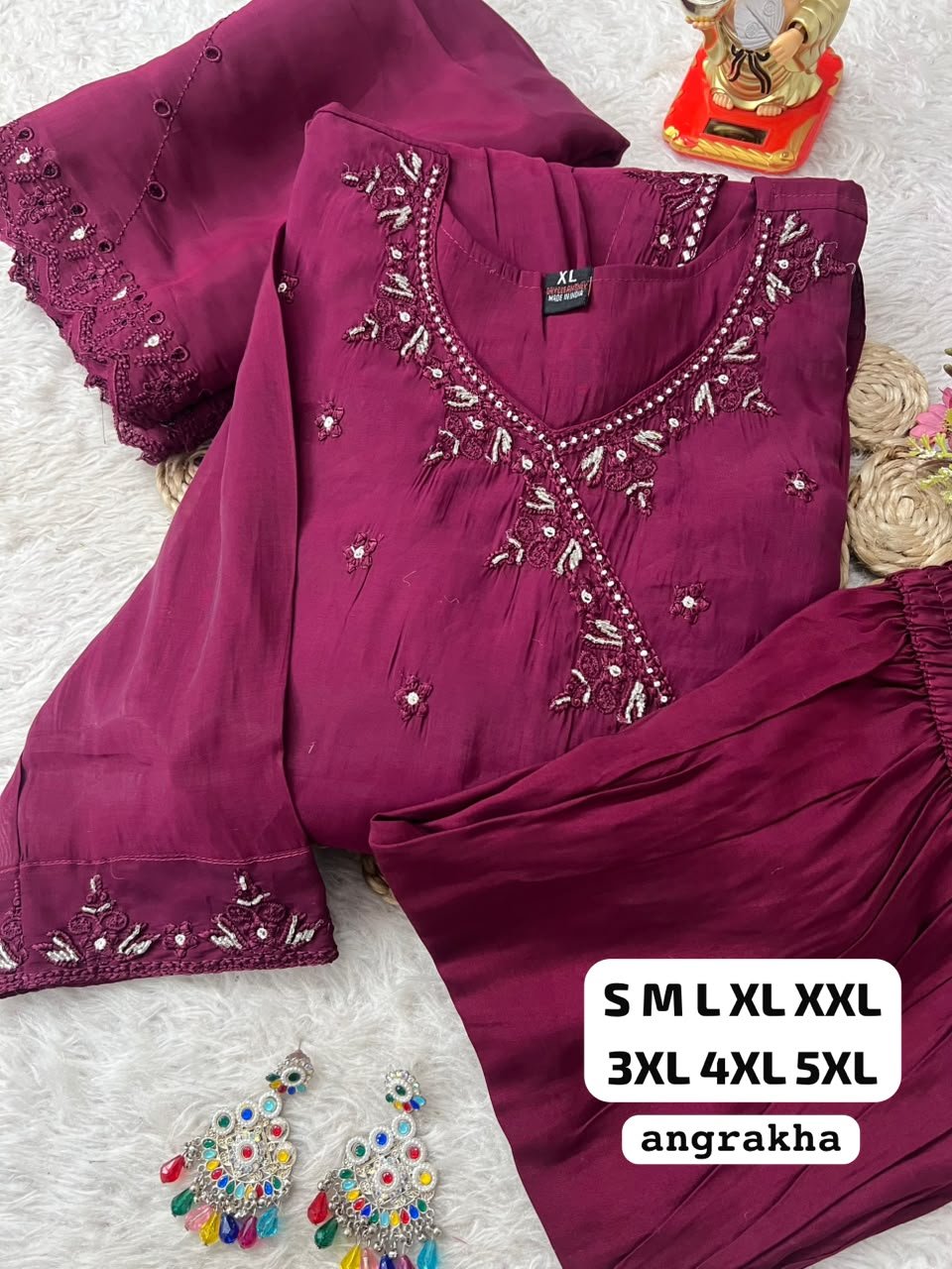 Get ready to turn heads with our stunning new launch! Introducing the royal and elegant ANGRAKHA ANARKALI SET a perfect blend of tradition and modern grace! - Image 2