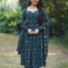 New Anarkali kurta set with Angrakha style with side dorii attached heavy Tassel