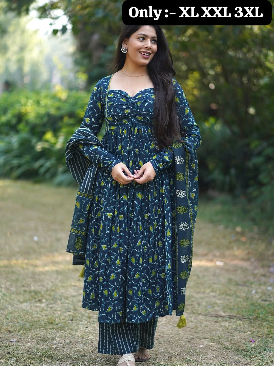 New Anarkali kurta set with Angrakha style with side dorii attached heavy Tassel