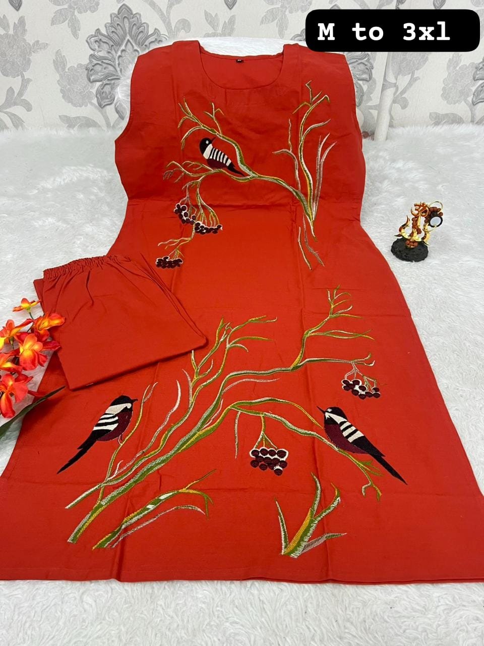 CORD SET STRIGHT CUT KURTI WITH PLAZO
