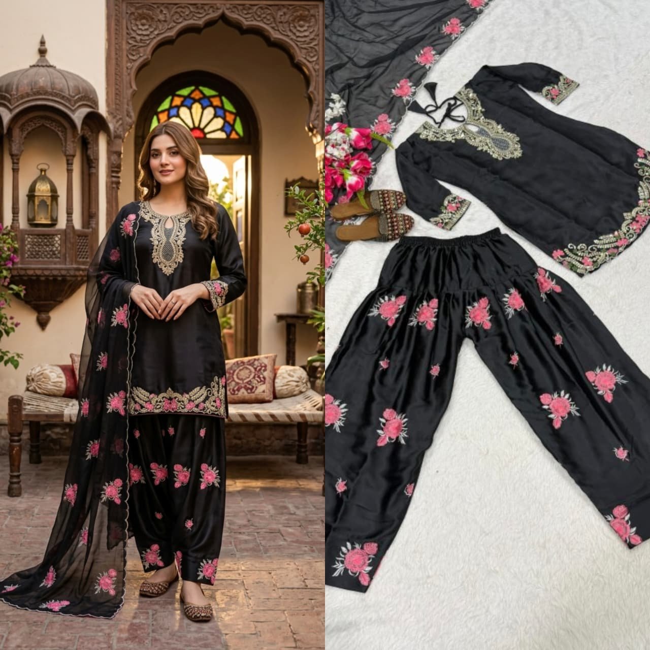 Launching New Đěsigner Party Wear Look top with farshi salwar