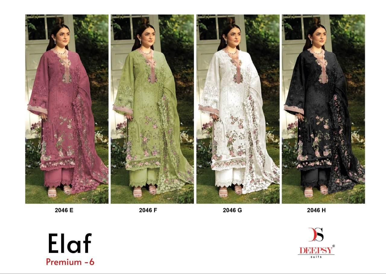 Pure cotton with heavy self embroidery attached emb patches DEEPSY SUITS - Image 5