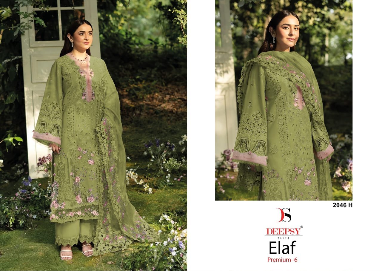 Pure cotton with heavy self embroidery attached emb patches DEEPSY SUITS - Image 4