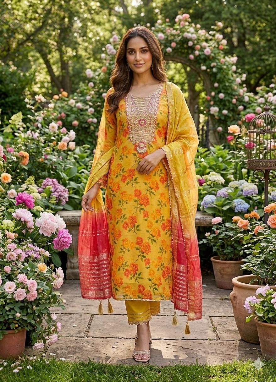 SEAMER DIGITAL PRINT WITH CODDING SECQUINCE WORK(