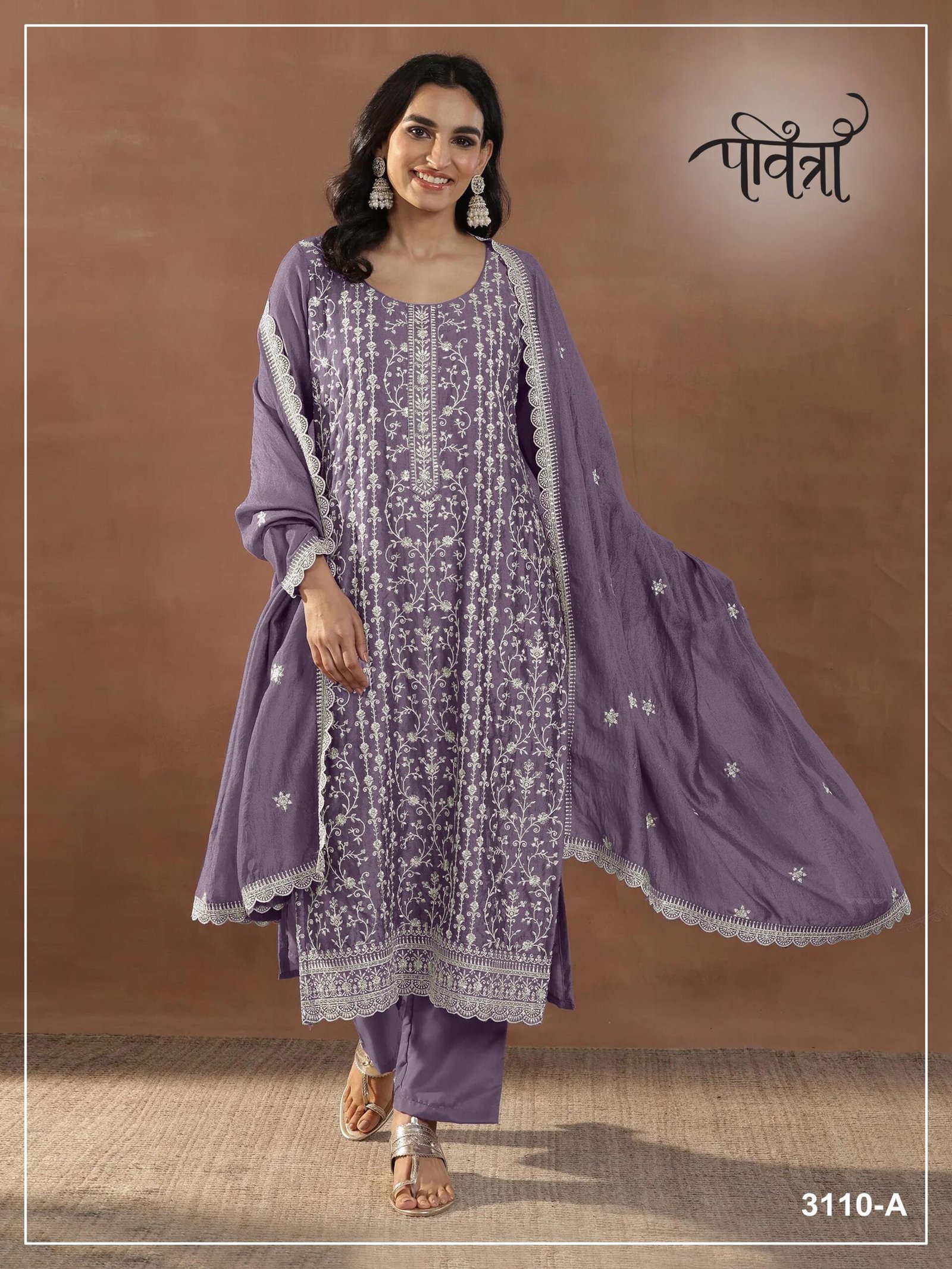 Rangoli Crush with Heavy Embroidered 3mm Sequence Work