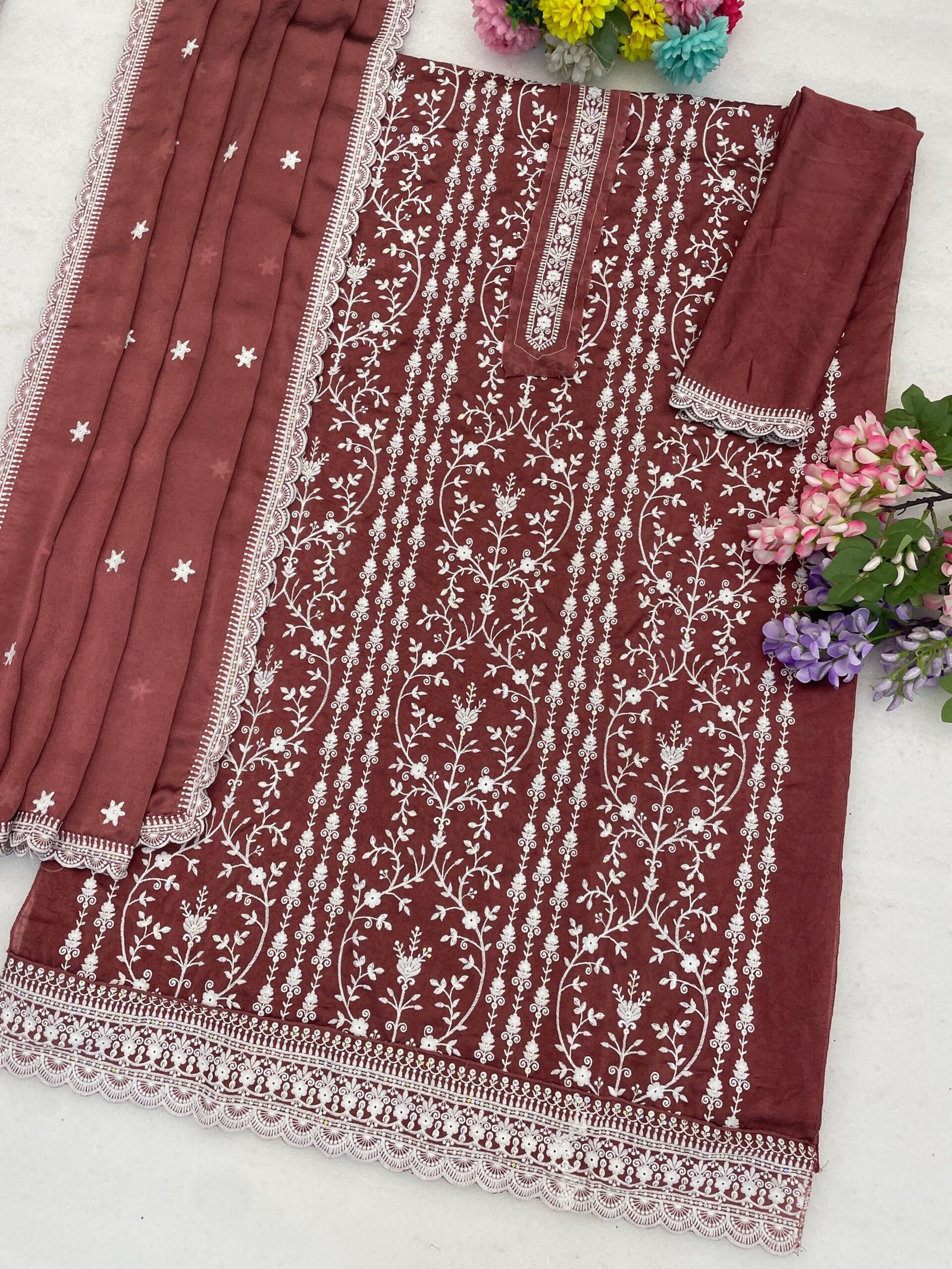Rangoli Crush with Heavy Embroidered 3mm Sequence Work - Image 6