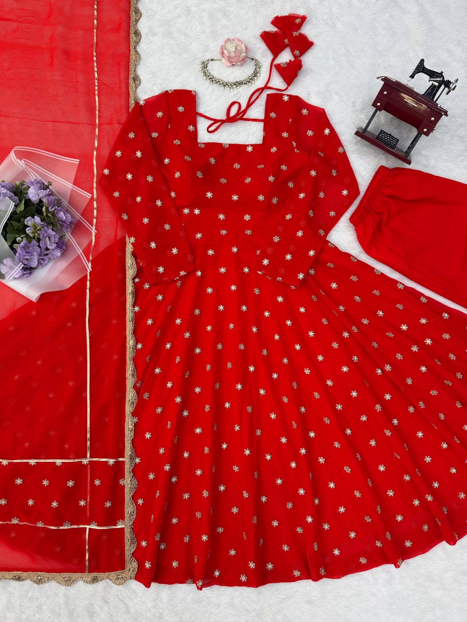 Designer Anarkali Set Elegant Ethnic Wear - Image 2