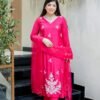 PURE MUSLIN WITH SEQUENCE COADING EMBROIDERY WORK