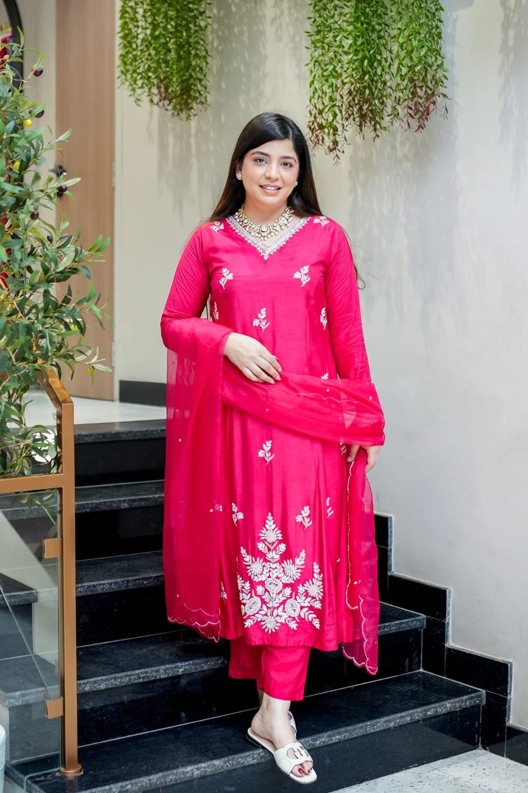 PURE MUSLIN WITH SEQUENCE COADING EMBROIDERY WORK