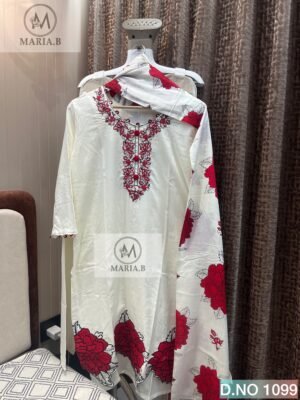 FULL STITCHED REYON TOP WITH EMBROIDERY NECK AND APPLIQUE CUTWORK IN DAMAN WITH FANCY SLEEVES