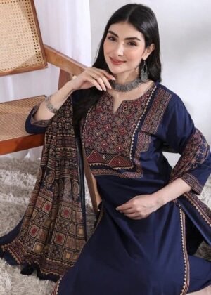 Alternative view of New collection Three Colour Kurti set