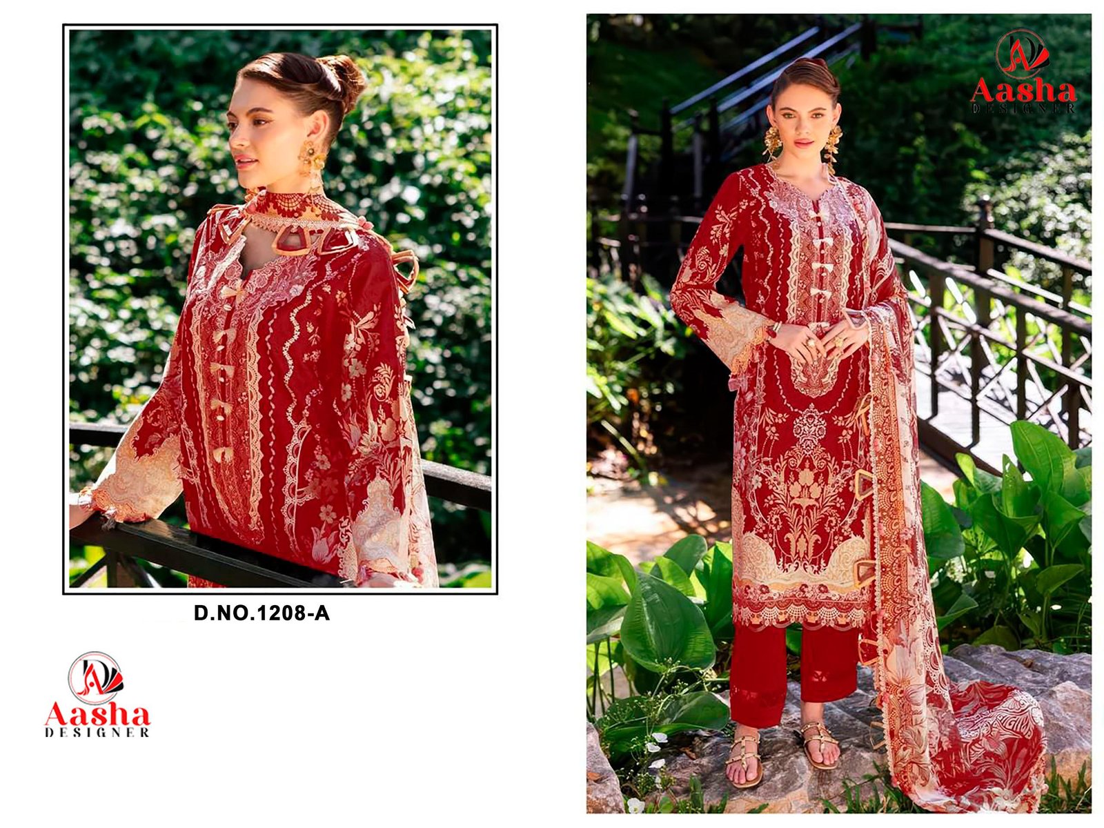 pure cotton print with exclusive patch embroidery( 2 PATCH)