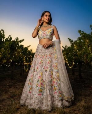AK Launching – 4 Meter Flared Premium Malai Satin Silk Lehenga