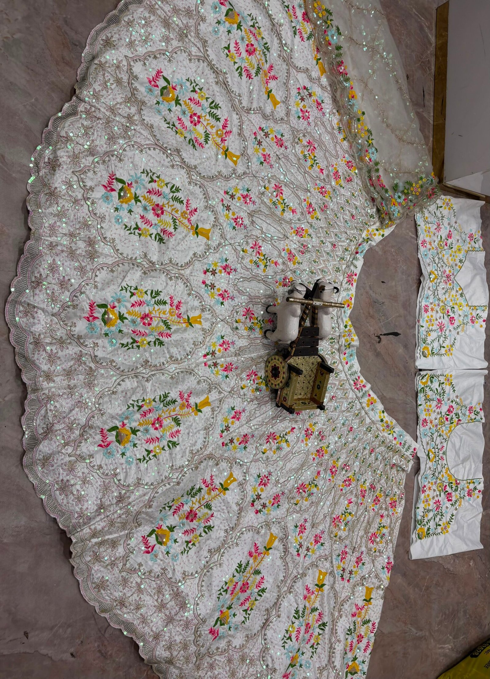 AK Launching – 4 Meter Flared Premium Malai Satin Silk Lehenga - Image 2
