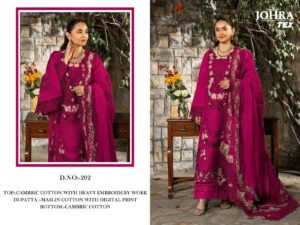 CAMBRIC COTTON WITH HEAVY EMBROIDERY WORK
