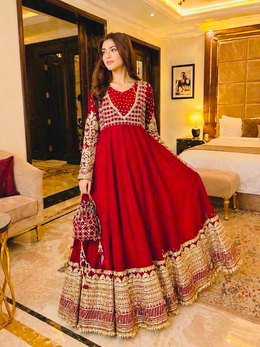Exclusive Trending Designer Gown with Heavy sequence embroidery work Dupatta - Image 3