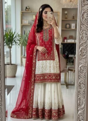ENHANCE THE BEAUTY OF YOUR WARDROBE WITH THIS NEWLY LAUNCHED KURTI & SHARARA SET