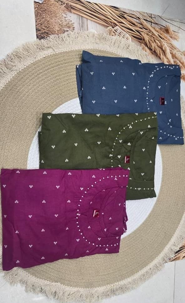 New Arrivals Special Hand Block Print Cotton Ghera 3 piece Set collection is Arrived - Image 4