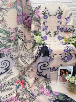 CAMBRIC COTTON WITH HEAVY EMBROIDERY WORK